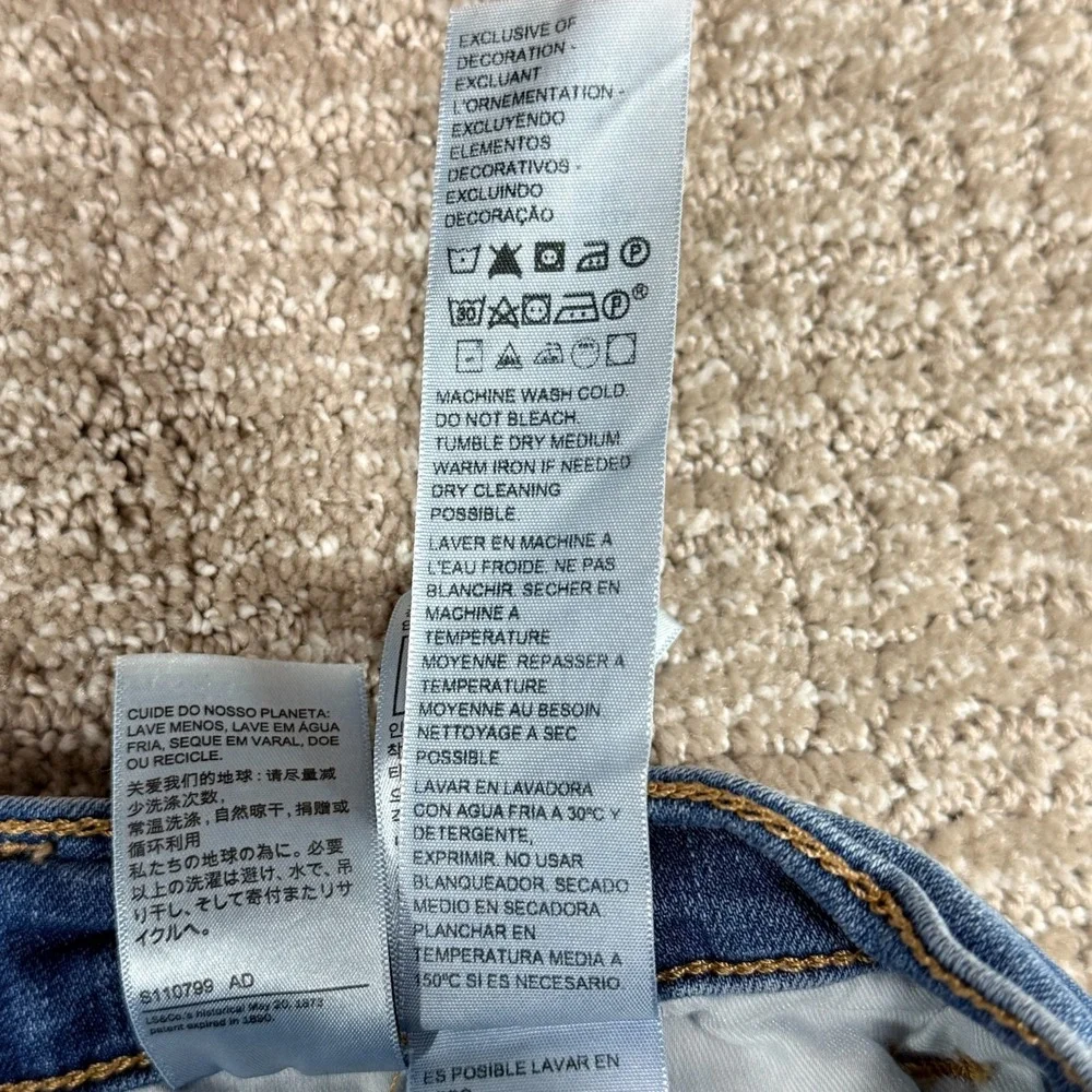 Levi's‎ 314 Shaping Straight Women's Jeans W29 L32 Blue Mid Rise Stretch Denim
